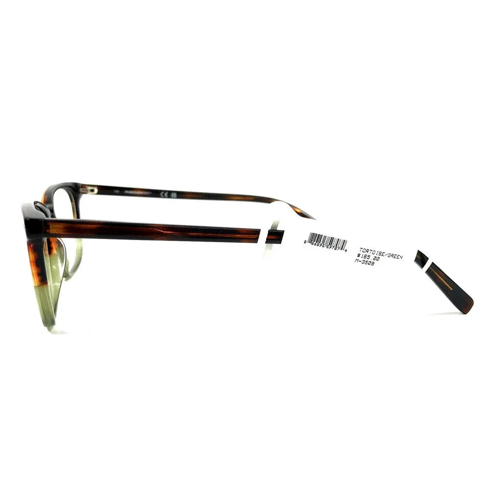 Marchon NYC Eyeglasses Frame M-3509 209 Tortoise Green Square Full Rim 51-17-145